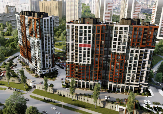 Видова 2 кім.кв 15 поверх 86м2 в ЖК City Hub